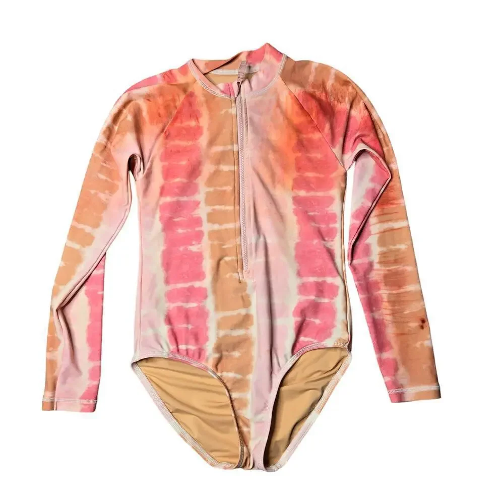 Crew‎ cuts Girl's Tie-Dye Rashguard Swimsuit Size 12